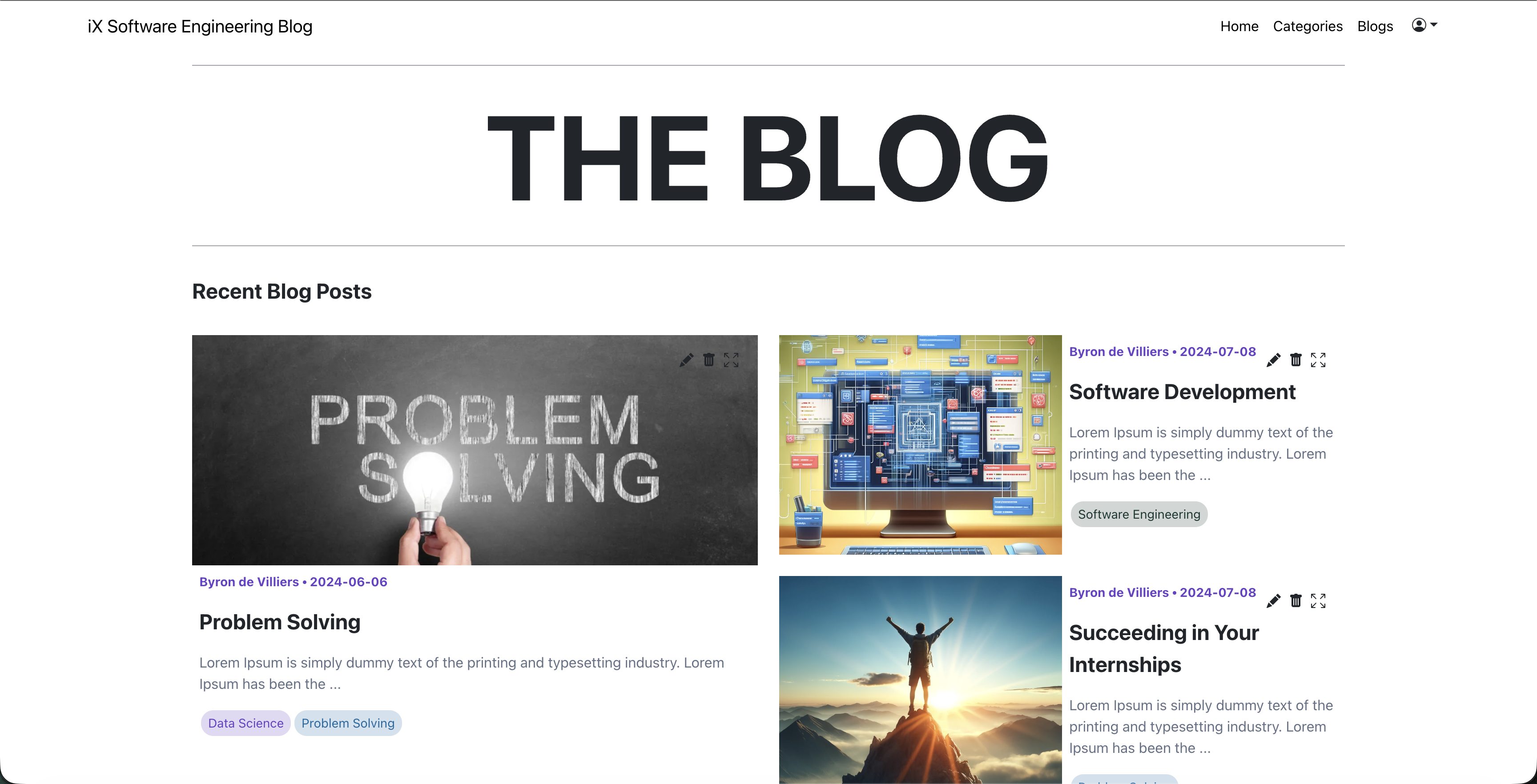 project desktop view